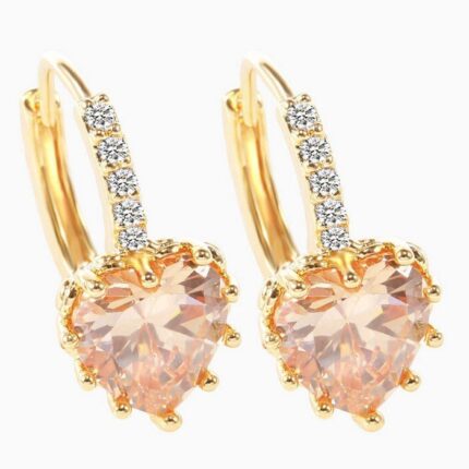 18K Gold Plated Austrian Crystal Yellow Earrings M01690