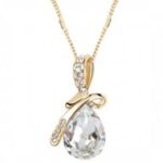 18K Gold Plated Austrian Crystal Yellow Necklace M02171