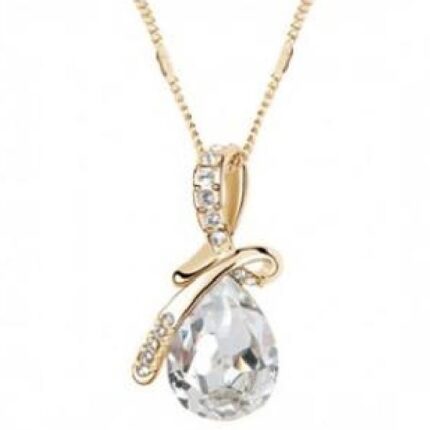 18K Gold Plated Austrian Crystal Yellow Necklace M02171