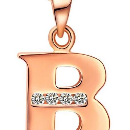 18K Gold Plated B Letter Rhinestone Necklace M00739