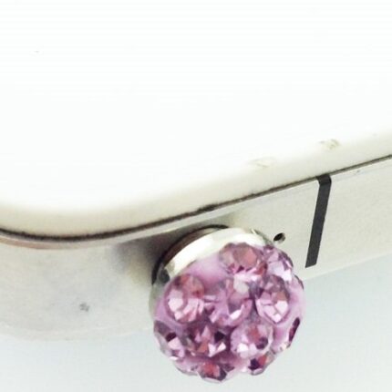 18K Gold Plated Disco Ball Shamballa Violet 3.5 mm Dust Plug M00779