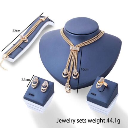 18K Gold Plated Environmental Friendly Copper Alloy Jewelry Set M02235