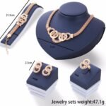 18K Gold Plated Environmental Friendly Copper Alloy Jewelry Set M02237