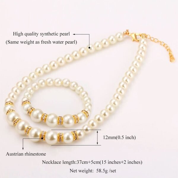 18K Gold Plated Fresh Pearls Jewelry Set M01627