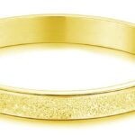 18K Gold Plated Frosted Romantic Cuff Bracelet M01520