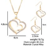 18K Gold Plated Heart Crystals Jewlery Set M02236