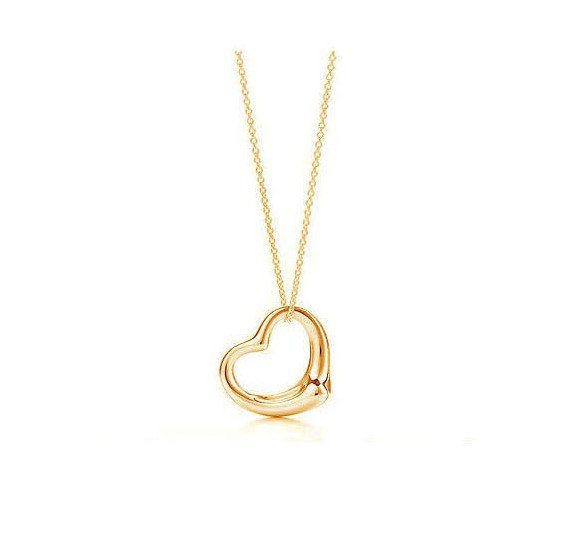 18K Gold Plated Heart Love Crystal Necklace M00599