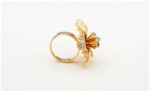 18K Gold Plated Original Swarovski Yellow Ring M02129
