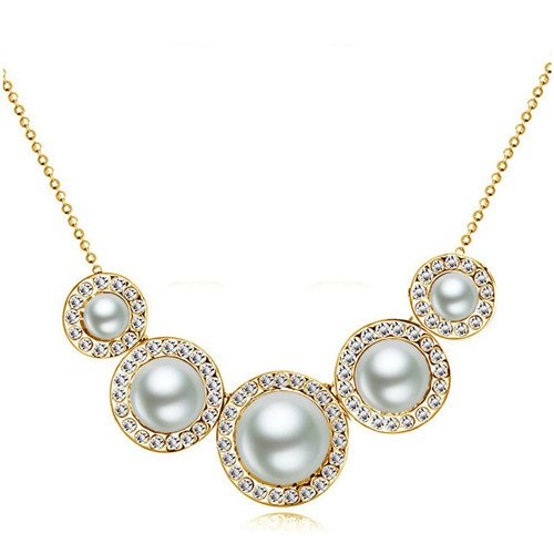 18K Gold Plated Pearls Necklace M02050