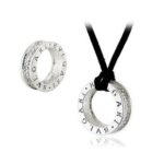 18K Gold Plated Rhinestone Jewelry Set Ring and Necklace M00271
