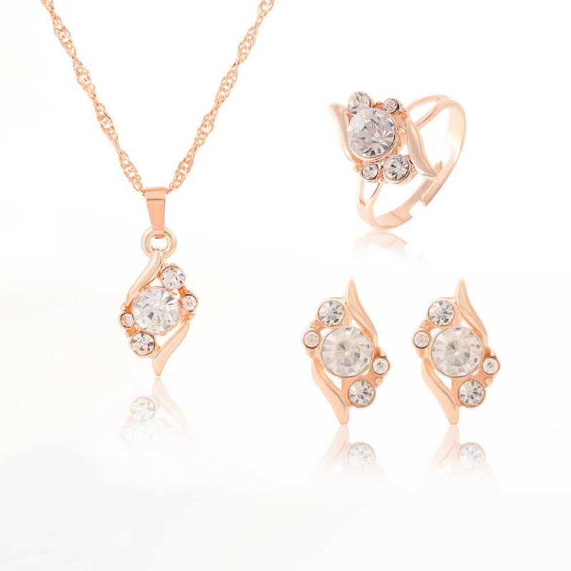 18K Gold Plated Royal Stone Jewelry Set M01211