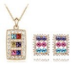 18K Gold Plated Swarovski Elements MultiColor Jewelry Set M00527
