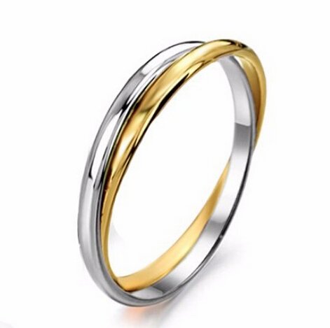 18K Gold Plated Titanium Steel Brand Ring M01486 1 18K Gold Plated Titanium Steel Brand Ring M01486