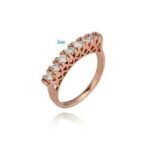 18K Gold Plated Zircon Crystal Wedding Ring M00856