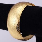 18K Real Gold Plated Environmental Friendly Copper Alloy Bangle M01577