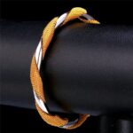 18K Real Gold Plated Environmental Friendly Copper Alloy Bangle M01634