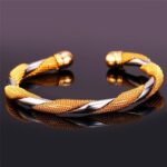 18K Real Gold Plated Environmental Friendly Copper Alloy Bangle M01634