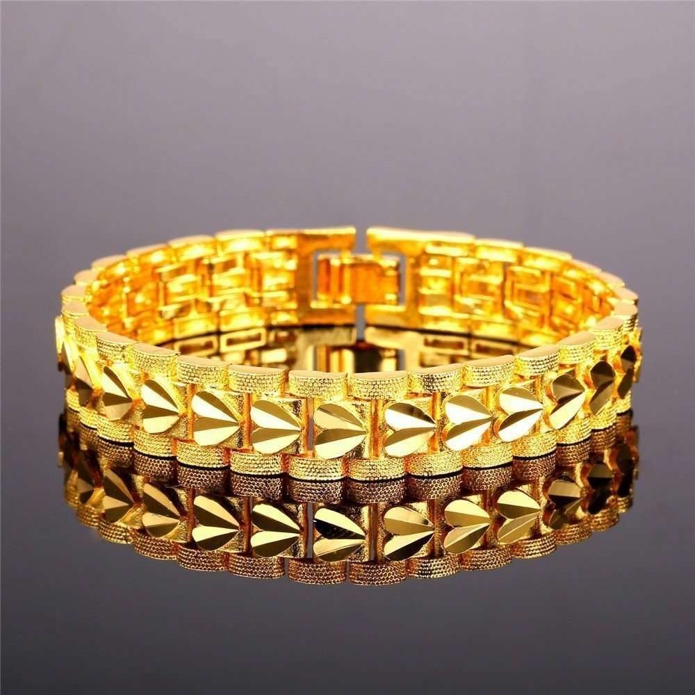 18K Real Gold Plated Environmental Friendly Copper Alloy Bracelet M01639 1 18K Real Gold Plated Environmental Friendly Copper Alloy Bracelet M01639