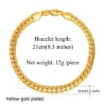 18K Real Gold Plated Environmental Friendly Copper Alloy Bracelet M01795