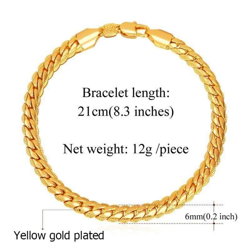 18K Real Gold Plated Environmental Friendly Copper Alloy Bracelet M01795