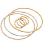 18K Real Gold Plated Environmental Friendly Copper Alloy Bracelet Set M01645