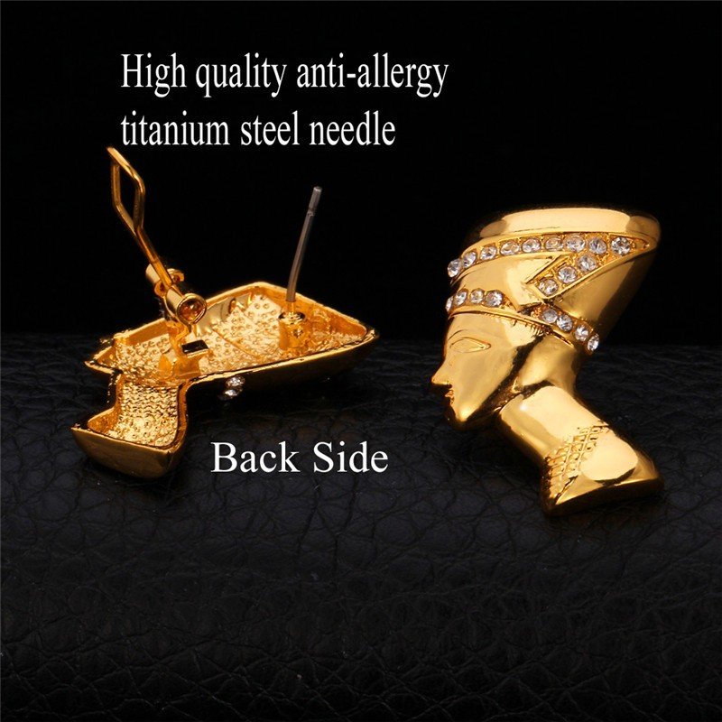 18K Real Gold Plated Environmental Friendly Copper Alloy Egypt Queen Jewelry Set M01580