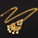 18K Real Gold Plated Environmental Friendly Copper Alloy Indian Desgin Jewelry Set M01581
