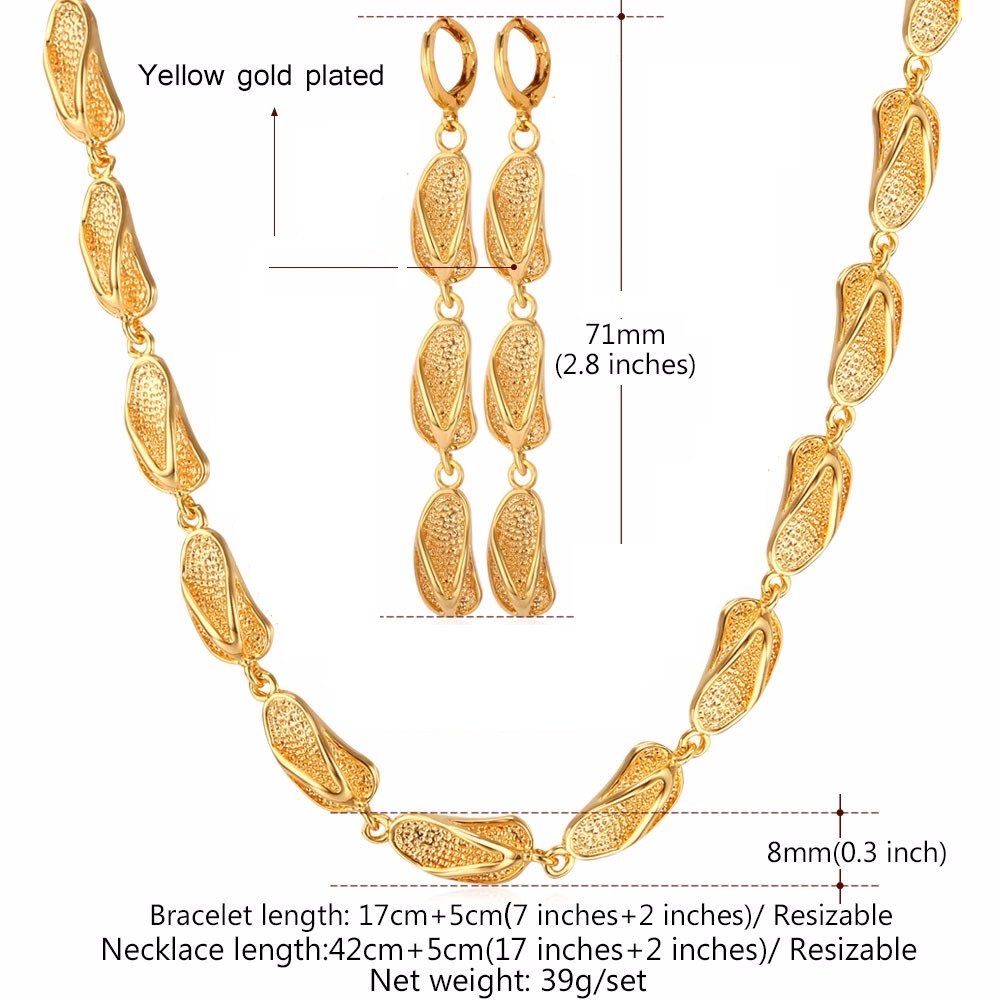 18K Real Gold Plated Environmental Friendly Copper Alloy Jewelry Set M01569 1 18K Real Gold Plated Environmental Friendly Copper Alloy Jewelry Set M01569