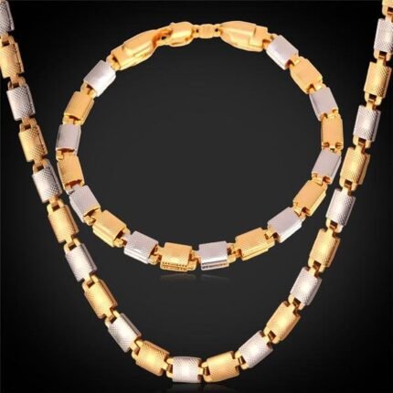 18K Real Gold Plated Environmental Friendly Copper Alloy Jewelry Set M01794
