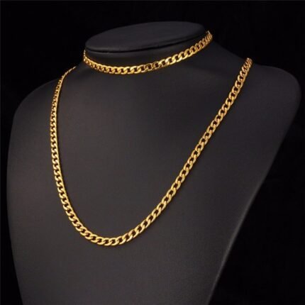 18K Real Gold Plated Environmental Friendly Copper Alloy Jewelry Set M01797