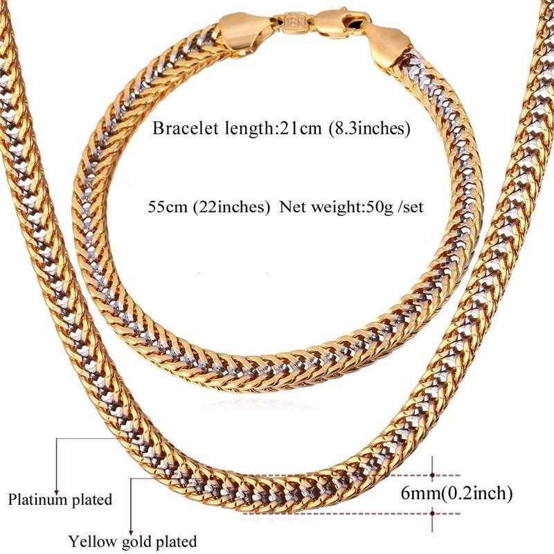 18K Real Gold Plated Environmental Friendly Copper Alloy Jewelry Set M01798