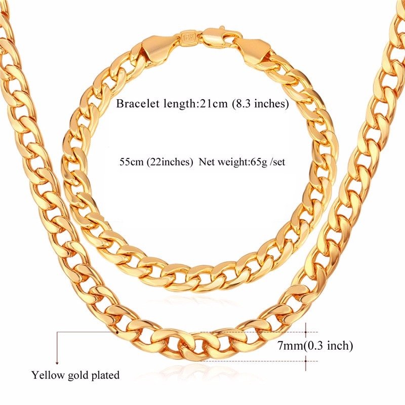 18K Real Gold Plated Environmental Friendly Copper Alloy Jewelry Set M01799