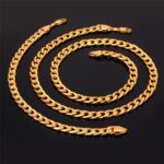 18K Real Gold Plated Environmental Friendly Copper Alloy Jewelry Set M01799
