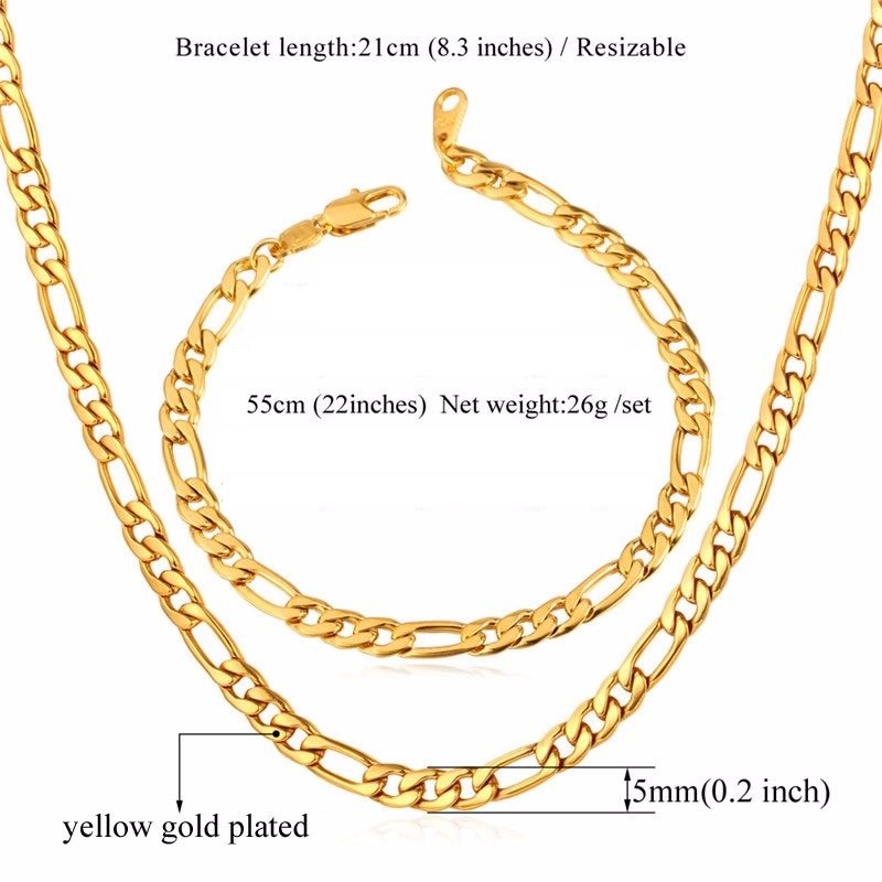 18K Real Gold Plated Environmental Friendly Copper Alloy Jewelry Set M01800