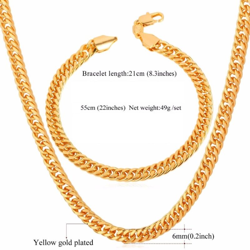 18K Real Gold Plated Environmental Friendly Copper Alloy Jewelry Set M01802