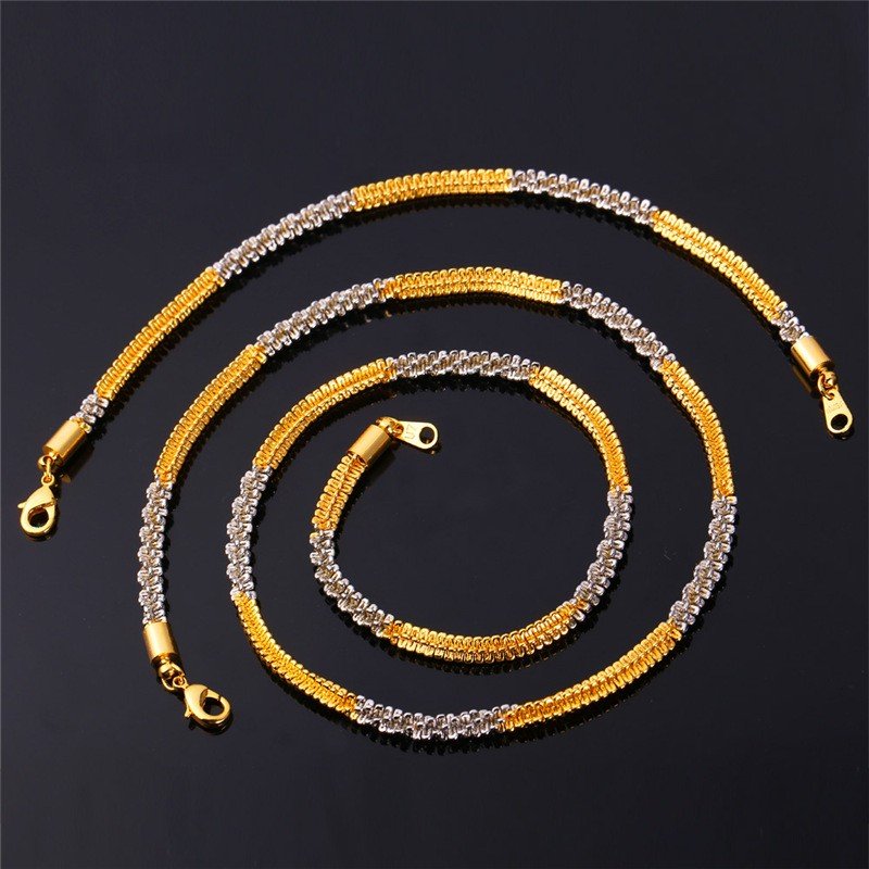 18K Real Gold Plated Environmental Friendly Copper Alloy Jewelry Set M01803