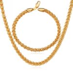 18K Real Gold Plated Environmental Friendly Copper Alloy Jewelry Set M01804