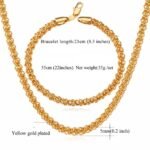 18K Real Gold Plated Environmental Friendly Copper Alloy Jewelry Set M01804
