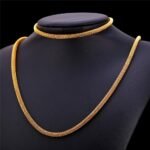 18K Real Gold Plated Environmental Friendly Copper Alloy Jewelry Set M01805