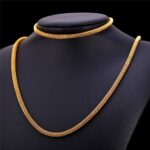 18K Real Gold Plated Environmental Friendly Copper Alloy Jewelry Set M01805