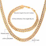 18K Real Gold Plated Environmental Friendly Copper Alloy Jewelry Set M01813