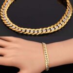 18K Real Gold Plated Environmental Friendly Copper Alloy Jewelry Set M01813