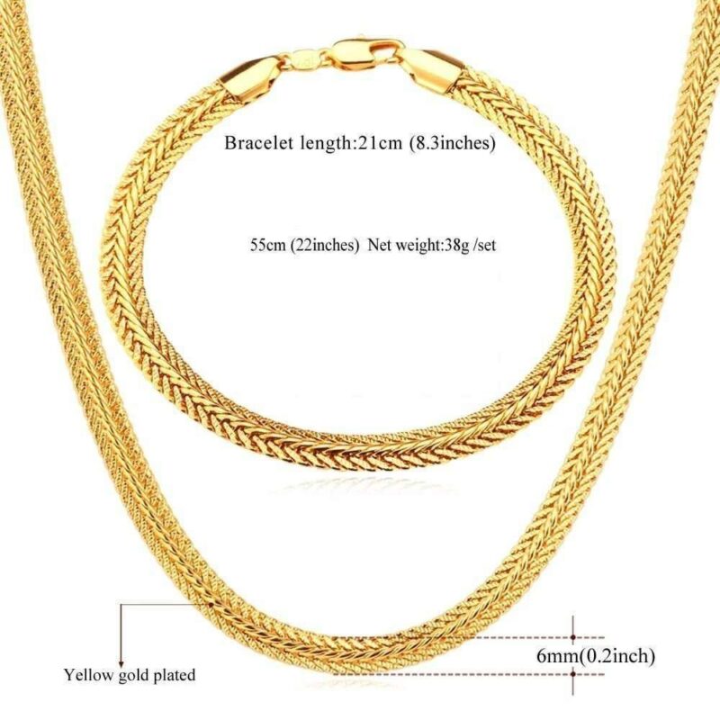 18K Real Gold Plated Environmental Friendly Copper Alloy Jewelry Set M01815