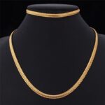 18K Real Gold Plated Environmental Friendly Copper Alloy Jewelry Set M01815