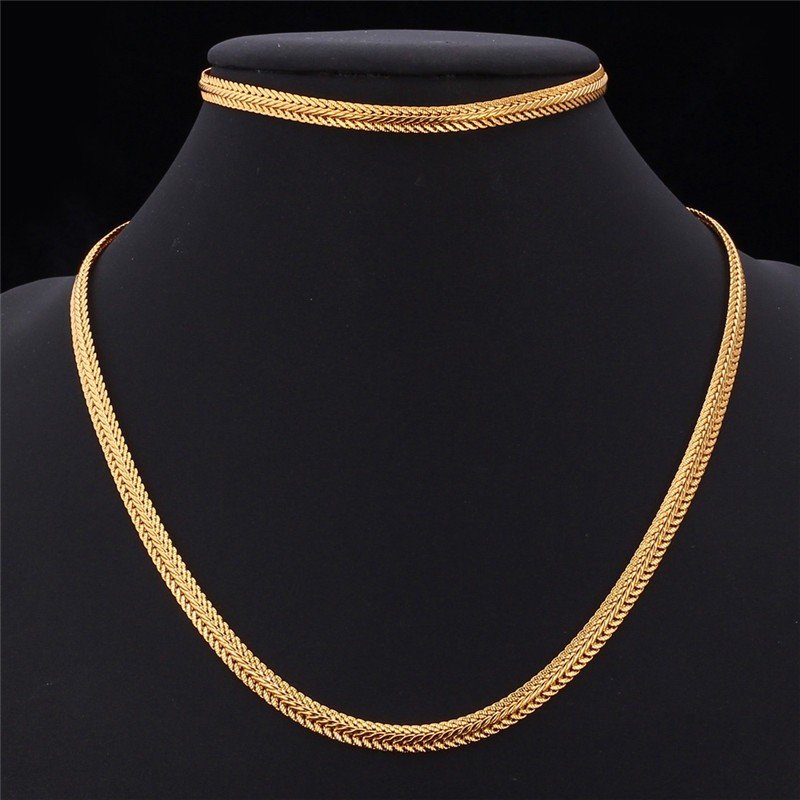 18K Real Gold Plated Environmental Friendly Copper Alloy Jewelry Set M01815