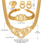 18K Real Gold Plated Environmental Friendly Copper Alloy Jewelry Set M01906