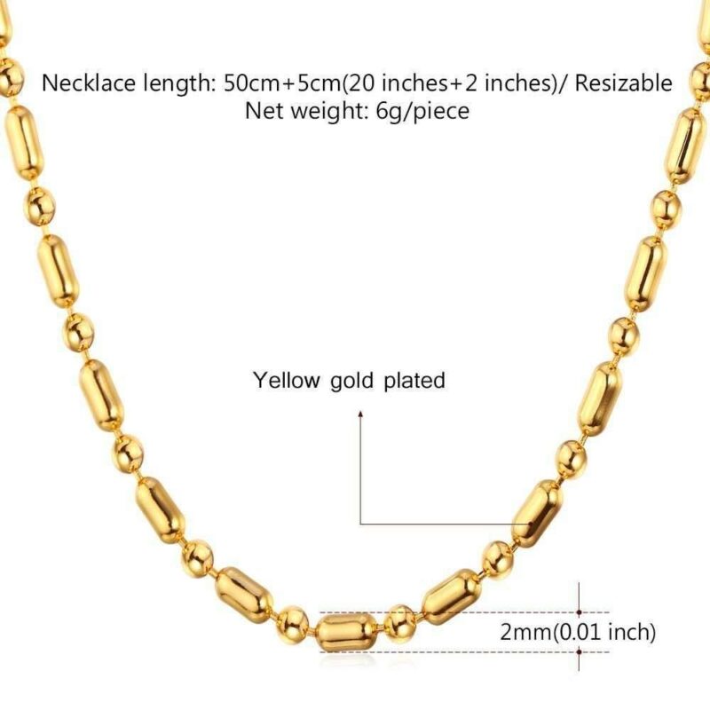 18K Real Gold Plated Environmental Friendly Copper Alloy Necklace M01650