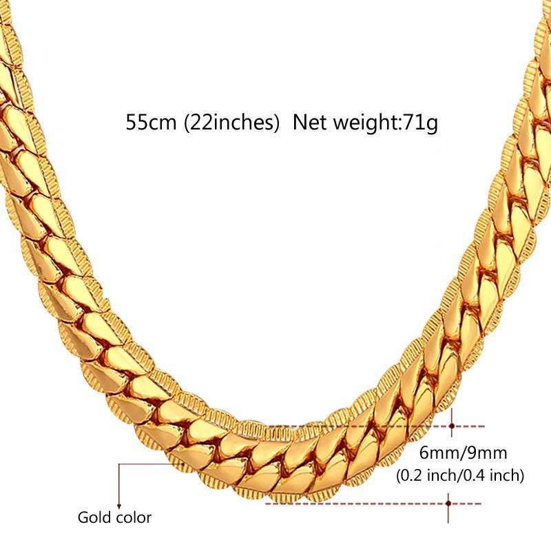 18K Real Gold Plated Environmental Friendly Copper Alloy Necklace M01902