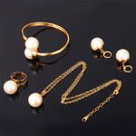 18K Real Gold Plated Fresh Water Pearl 36 Gram Jewellery Set M01466