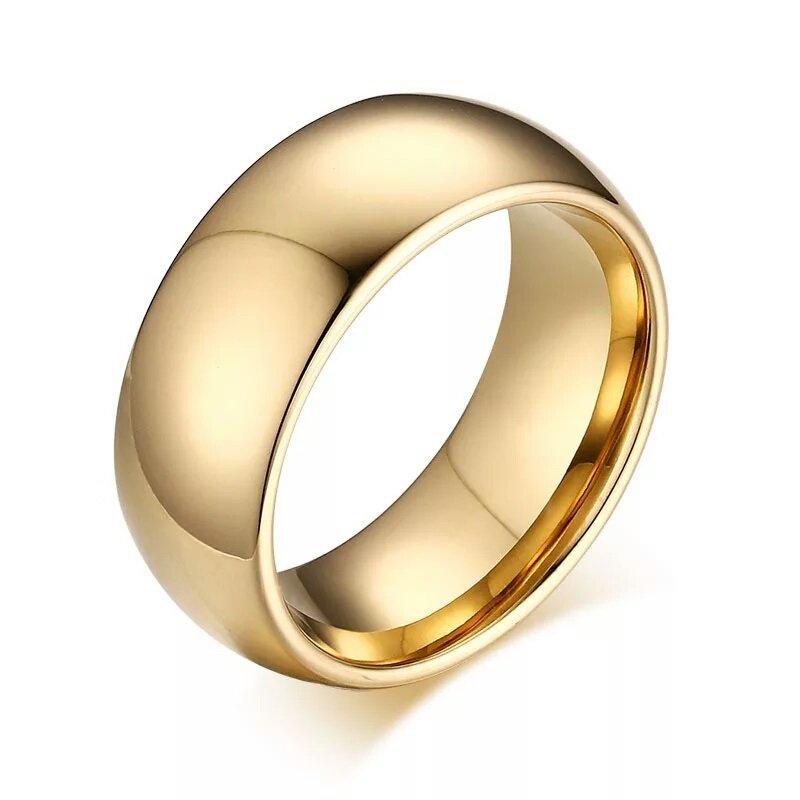 18K Rose Gold Plated Titanium Steel Wedding Ring M00906
